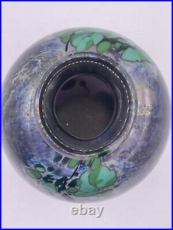 Vintage Signed G. Beecham 1996 Art Glass Vase 4.5