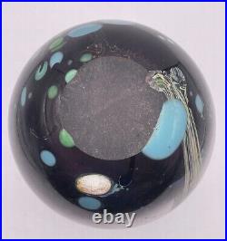 Vintage Signed G. Beecham 1996 Art Glass Vase 4.5