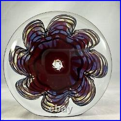 Vintage Signed Michael Nourot NCF. 44.96 Marbrie Art Glass Paperweight 4