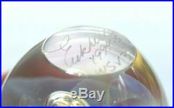 Vintage Signed Robert Eickholt Opalescent Art Glass Paperweight 1994 -3 WSV3