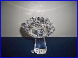 Vintage Steuben Art Glass Crystal Mottled Mushroom Figure Paperweight 6 1/8