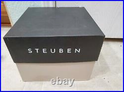 Vintage Steuben Crystal Shooting Stars Paperweight Figurine with Box & Storage Bag