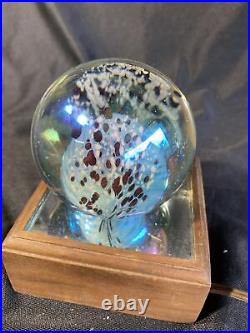 Vintage The Glass Eye GLASS PAPERWEIGHT 1985