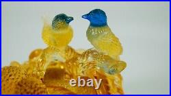 Vintage Tittot China Art Crystal Rings of Fulfillment Sculpture or Paperweight