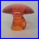Vintage Viking Glass Mushroom MCM Persimmon Orange Colored Medium