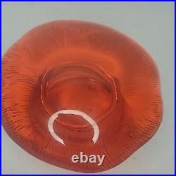 Vintage Viking Glass Mushroom MCM Persimmon Orange Colored Medium