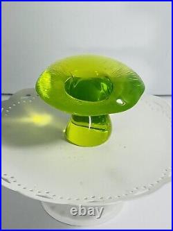 Vintage Viking Uranium Glass Medium Epic Mushroom 2.5 Tall Vintage No Chips