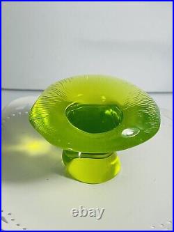 Vintage Viking Uranium Glass Medium Epic Mushroom 2.5 Tall Vintage No Chips