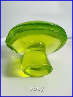 Vintage Viking Uranium Glass Medium Epic Mushroom 2.5 Tall Vintage No Chips