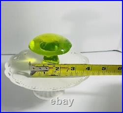 Vintage Viking Uranium Glass Medium Epic Mushroom 2.5 Tall Vintage No Chips