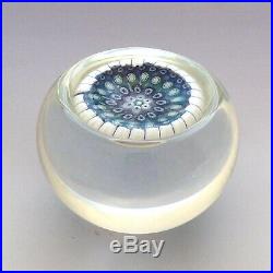 Vintage Whitefriars concentric millefiori glass paperweight / presse papiers