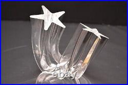 Vtg 5.5 Steuben Crystal Shooting Star Art Glass Paperweight Figure Sculpture