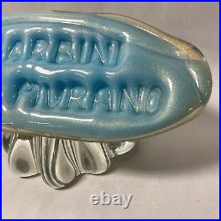 Vtg Alfredo Barbini Murano Art Glass Promotional Advertising Counter Sign Prwt