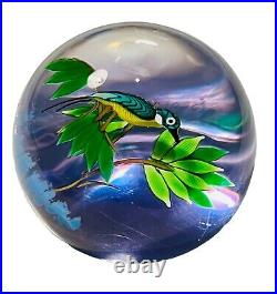 Vtg Caithness Scotland KINGFISHER Art Glass Paperweight Limited Edition 243/250