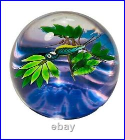 Vtg Caithness Scotland KINGFISHER Art Glass Paperweight Limited Edition 243/250