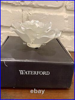 Waterford Flower Head White Paperweight NIB