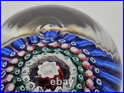 Whitefriars Concentric Millefiori Cane Paperweight England With Sticker 3 DIA