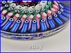 Whitefriars Concentric Millefiori Cane Paperweight England With Sticker 3 DIA