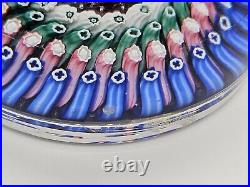 Whitefriars Concentric Millefiori Cane Paperweight England With Sticker 3 DIA