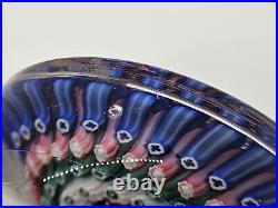 Whitefriars Concentric Millefiori Cane Paperweight England With Sticker 3 DIA