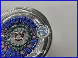 Whitefriars Concentric Millefiori Cane Paperweight England With Sticker 3 DIA