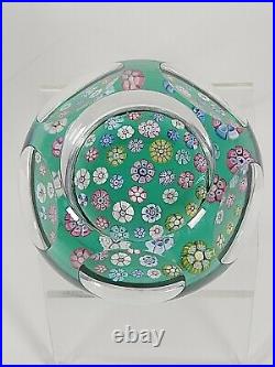 Whitefriars Millefiori Cane Paperweight, Dated 1971 With Lens Cut Top and Sides