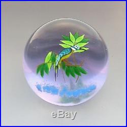 William Manson Caithness Glass LE Kingfisher paperweight 1984 / presse papiers
