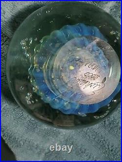 X LARGE 5 ROBERT EICKHOLT Double JELLYFISH Art Glass PAPERWEIGHT