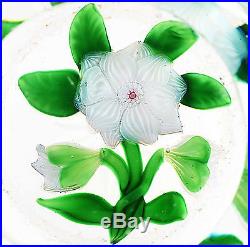 YEAR END SALE! Scarce Antique BACCARAT 12 PETAL White Double Clematis with2 Buds