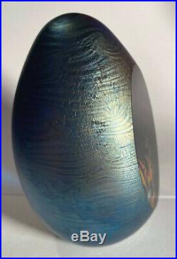 Zellique Art Glass Paperweight Dichroic Window Aquarium Angel Fish 4.5 Signed